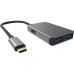 Кабель-концентратор/ Кабель-концентратор USB 3.1 Type-Cm --> 4 port USB3.0(f)  Aluminum Shell VCOM <DH310B>