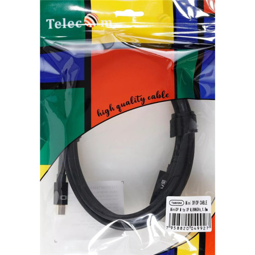 Кабель/ Кабель 1.4V Mini DisplayPort M <--> Display Port M 1,8м 4K@120HZ 8K@60HZ Telecom (TA683M-1.8M) Кабель/ Кабель 1.4V Mini DisplayPort M <--> Display Port M 1,8м 4K@120HZ 8K@60HZ Telecom (TA683M-1.8M)