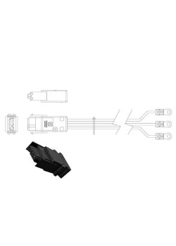 Кабель Amphenol 4WV0002501GP, Power cable DC 5m