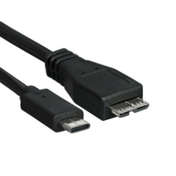 Кабель/ Кабель GoPower Type-C (m)-microUSB-B (m) 0.5м ПВХ черный Premium Zip-Lock c подвесом (1/200)