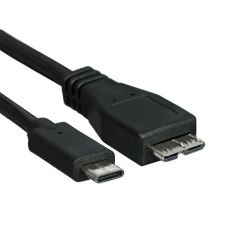 Кабель/ Кабель GoPower Type-C (m)-microUSB-B (m) 0.5м ПВХ черный Premium Zip-Lock c подвесом (1/200)