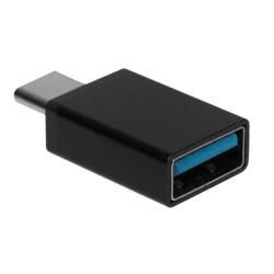 Переходник/ Переходник GoPower Type-C (m)-USB (f) 3.0 черный Premium Zip-Lock c подвесом (1/500)