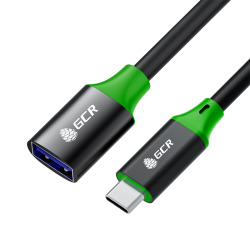 GCR Кабель переходник 0.5m USB 3.0 (USB 3.2 Gen 1) 0.5m, CM/AF, 5 Гбит/с, черный, GCR-56721