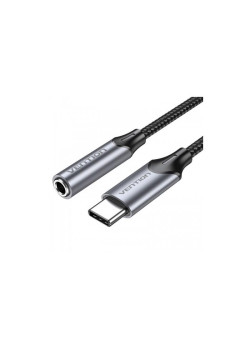 Переходник Vention USB-C M/ Jack 3.5 mm F DAC - 1м Серый