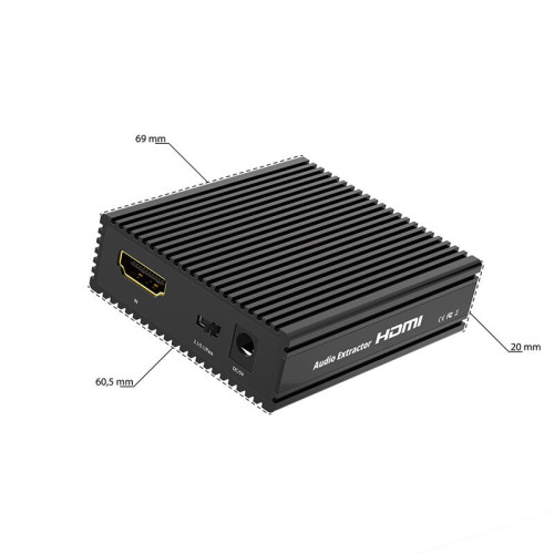 GCR PRO Конвертер Audio HDMI 1.4, 4K, поддержка EDID, HDMI 1x1 , аудио SPDIF/AUX выход, GCR-54700