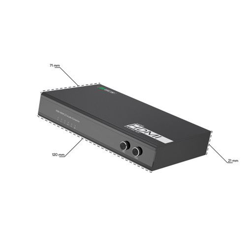 GCR PRO Конвертер Audio HDMI 2.0, HDCP 2.2, 18G, HDR, 4K60Hz, 4:4:4, поддержка ARC, EDID, HDMI 1x1, аудио SPDIF/AUX выход, GCR-54697