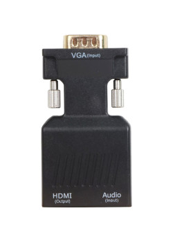 Переходник/ Переходник VGA(M)+audio+microUSB --> HDMI(F)1080*60Hz, VCOM <CA337A>
