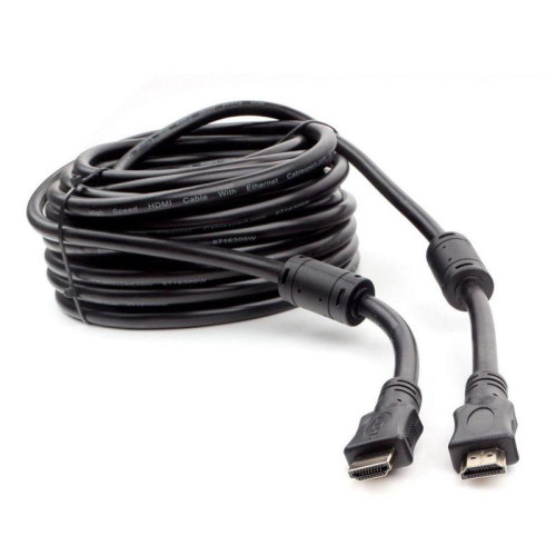 Кабель HDMI Cablexpert CCF2-HDMI4-15M 15м, v1.4, 19M/19M, черный, позол.разъемы, экран, 2 ферр кольца, пакет (272290) {10}
