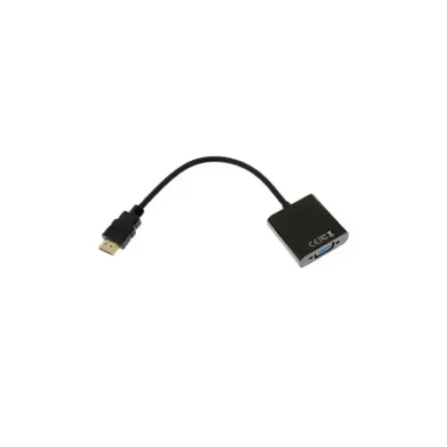 Переходник GoPower HDMI (m)-VGA (f) с питанием черный (1/200)