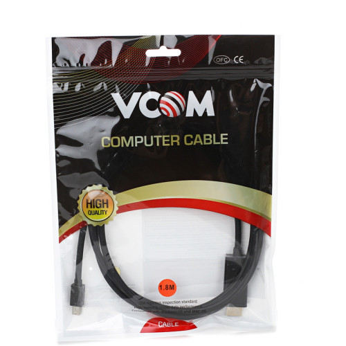 Кабель-переходник/ Кабель-переходник Mini DisplayPort M => HDMI M 1.8m VCOM (CG695-B) Кабель-переходник/ Кабель-переходник Mini DisplayPort M => HDMI M 1.8m VCOM (CG695-B)