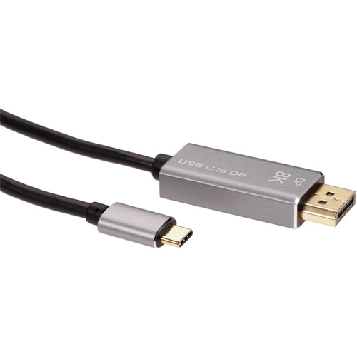 Кабель-адаптер/ Кабель-адаптер USB Type-Cm --> DP1.4v (m) 8K@60Hz, 1.8m , Alum Shell,VCOM <CU480MC-1.8M>