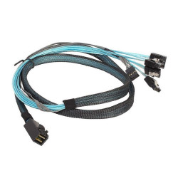Кабель ACD-SFF8643-SATASB-08M-MR, INT SFF8643-to-4*SATA+SB ( HDmSAS -to- 4*SATA+SideBand internal cable), Metall Lockers, 75cm (6709080-75)