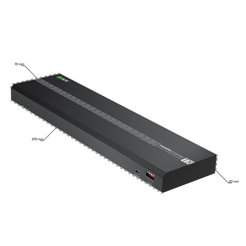 GCR PRO Разветвитель-удлинитель HDMI по витой паре 1080P до 50~60m, 1х8 до 17 дисплеев, передатчик+приемники(2хHDMI), поддержка IR, POC & EDID, Loop out TX, GCR-55774