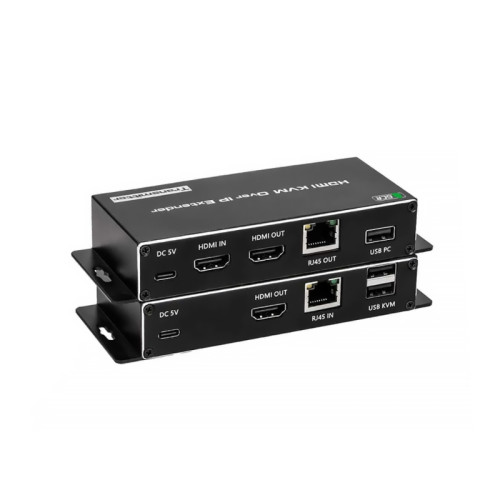 GCR Удлинитель HDMI KVM по IP по витой паре 4K до 180М передатчик + приемник, поддержка IR, EDID, Stereo Audio