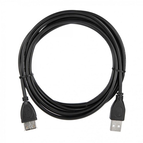 Кабель ACD-U2AAF-30L  ACD-U2AAF-30L  USB 2.0, A male - A feмale, ТТХ:  ACD-U2AAF-30L  (7/0.12BC+PE)*1P+(7/0.12BC+PE)*2C+7/0.12BC+AL+PVC OD4.0, Черный, 3м (742064)