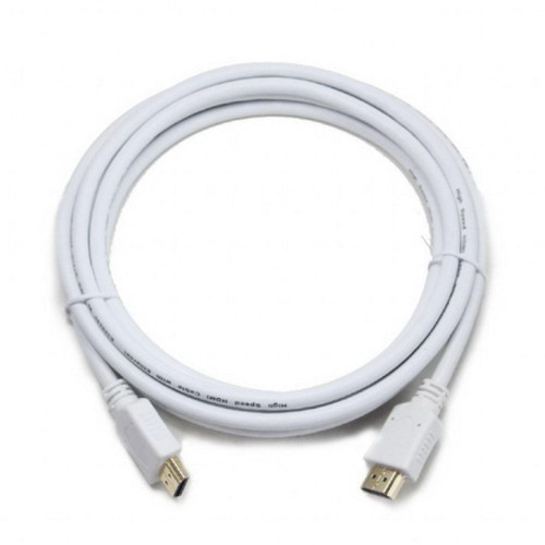 Кабель HDMI Cablexpert CC-HDMI4-W-6, 1.8м, v1.4, 19M/19M, белый, позол.разъемы, экран, пакет {100}
