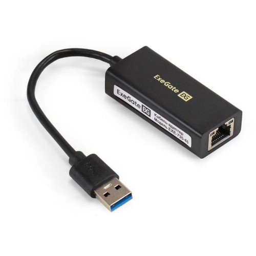 Кабель-адаптер ExeGate EXE-735U3-45 (USB3.0 -- 1xRJ45 UTP 1000Mbps, Axis Chipset AX88179)