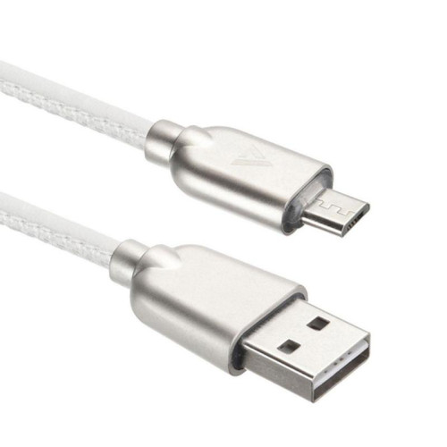 Кабели USB ACD USB кабель ACD-Allure MicroUSB ; USB-A Кожа, 1м, белый (ACD-U926-M1W)
