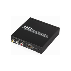 Конвертер HDMI -> CVBS, HDMI Greenline, 1080P, PAL/NTSC, AV RCA тюльпаны, GL-v132