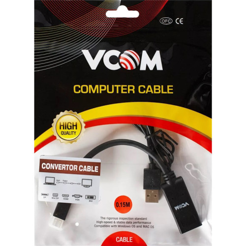 Кабель-переходник/ Кабель-переходник HDMI(F) +USB---> miniDP(M) 0.15m 4K*30Hz VCOM<CG497-0.15> Кабель-переходник/ Кабель-переходник HDMI(F) +USB---> miniDP(M) 0.15m 4K*30Hz VCOM<CG497-0.15>