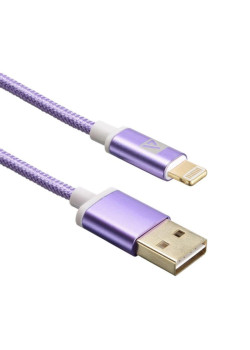 Кабели USB  ACD-Style Lightning ; USB-A 2-сторонние коннекторы, нейлон, 1м, фиолетовый (ACD-U913-P6P)