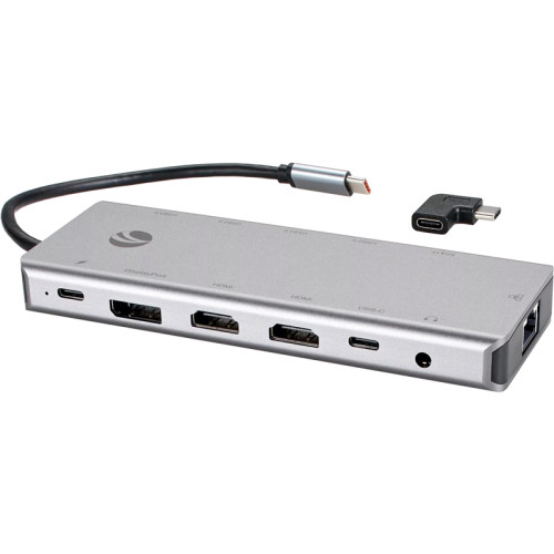 Адаптер/ Адаптер TypeC -->(2HDMI+DP)4K*60Hz+3USB3.0+TC+USB2.0+RJ45+SD+TF+PD+audio+TCадаптер, VCOM <4706>