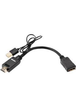 Кабель-переходник/ Кабель-переходник HDMI(M) +USB---> DP(F) 0.15m  4K*60Hz VCOM<CG599E>