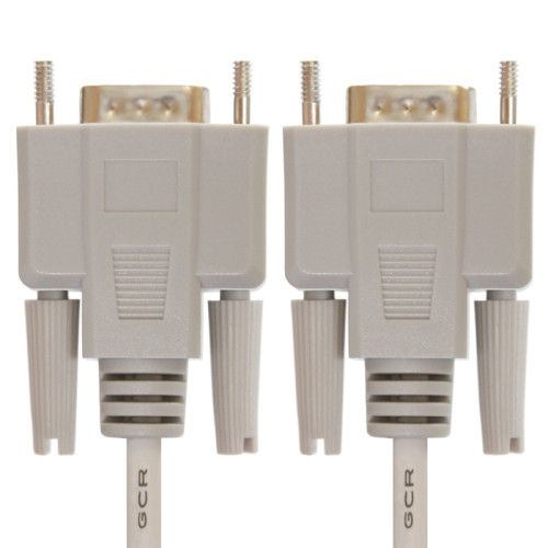 GCR Кабель 1.8m 0-модемный COM, DB9/DB9  9F/9F, серый, 30 AWG