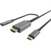 Кабель-адаптер/ Кабель-адаптер USB 3.1 Type-Cm --> HDMI A(m) 4K@60Hz, 1.8m , PD, Alum Shell,VCOM <CU423MCPD-1.8M>