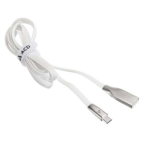 Кабели USB ACD USB кабель ACD-Infinity MicroUSB ; USB-A TPE, 1.2м, белый (ACD-U922-M1W)