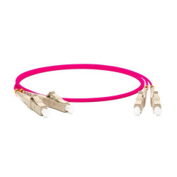 Кабель оптический Hyperline FC-D2-504-LC/PR-LC/PR-H-1.5M-LSZH-MG Патч-корд волоконно-оптический (шнур) MM 50/125, OM4, LC-LC, duplex, 10G/40G, LSZH, 1.5м