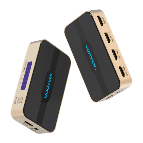 Разветвитель - сплиттер Vention HDMI 19F/4x19F на 4 монитора Разветвитель - сплиттер Vention HDMI 19F/4x19F на 4 монитора