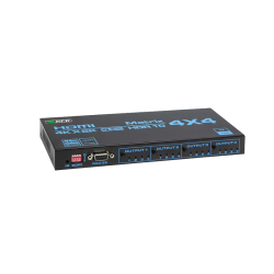 GCR Матричный переключатель HDMI 2.0 4x4, 4 устройства к 4 мониторам, поддержка 4K60Hz, 4:4:4, HDCP 2.2, 18G, IR, RS-232, GCR-56349