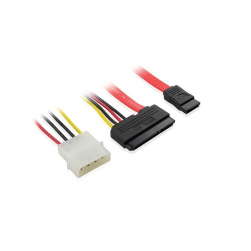 Комплект SATAII-кабелей 0.5m GCR GC- ST301 SATAII 22pin(15pin+7pin) AM / Molex 4pin AM / .SATAII 7pin AM, пакет