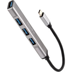 Переходник/ Переходник USB 3.1 Type-C-->USB3.0+3 USB2.0, Aluminum Shell, 0.2м Telecom <TA308C>