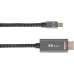 Кабель/ Кабель miniDisplayPort M-> HDMI M 4K@60Hz 1.8m Telecom,оплетка (TA562M-1.8M)