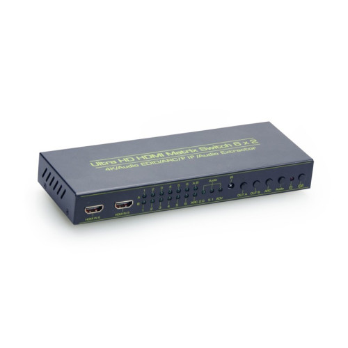 Greenconnect Переключатель HDMI 1.4, Matrix +ARC+PIP, 6 к 2 серия Greenline GL-v602