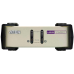 2-x порт. переключатель, электрон., KVM,  1 user PS2/USB+VGA =>  2 cpu PS2/USB+VGA, со шнурами PS2/USB 2х1.2м., 2048x1536, настол., без OSD, некаскад./ CUBIQ 2 PORT USB & PS/2 KVM SWITCH