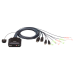 2-портовый, USB, DisplayPort, кабельный KVM-переключатель с пультом удаленного переключения порта, разрешение 2560 x 1600 при 60 Гц/ 2 PORT HDMI KVM SWITCH.