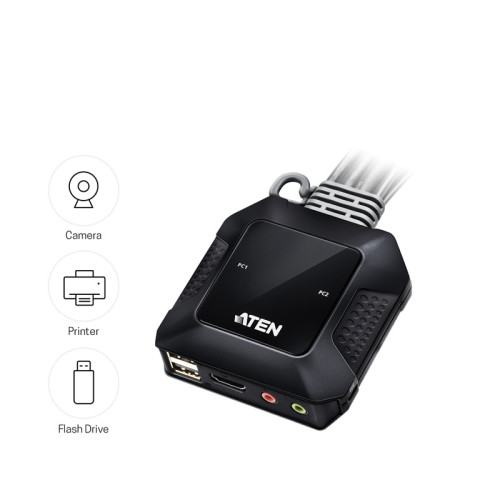 Переключатель KVM Aten CS22H 2xPC port
