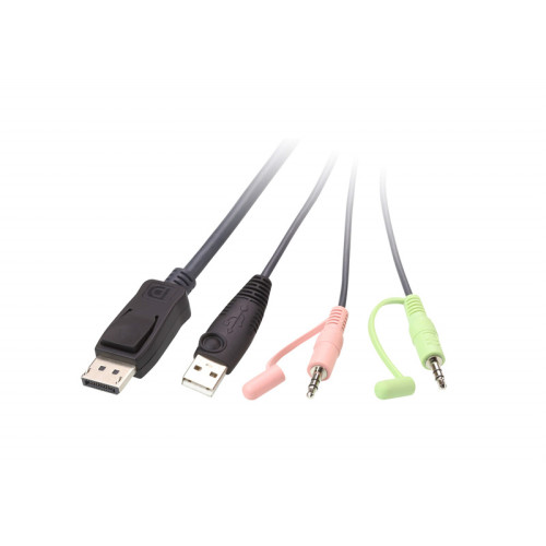 2-портовый, USB, DisplayPort, кабельный KVM-переключатель с пультом удаленного переключения порта, разрешение 2560 x 1600 при 60 Гц/ 2 PORT HDMI KVM SWITCH.