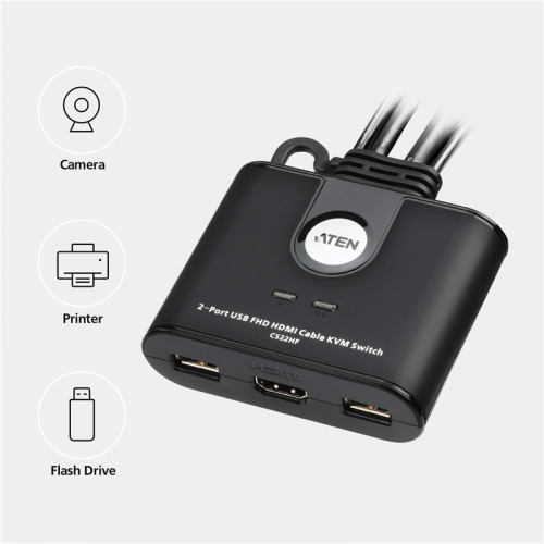 Переключатель/ 2-Port USB FHD HDMI Cable KVM Switch Переключатель/ 2-Port USB FHD HDMI Cable KVM Switch