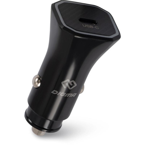 Автомобильное зар./устр. Digma DGC2B 20W 3A (PD) USB-C универсальное черный (DGC2B0F010BK)