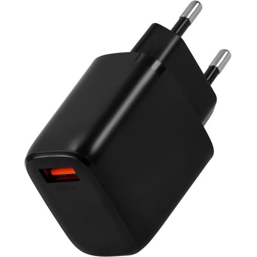 Сетевое зар./устр. Buro BUWG1 18W 3A (QC) USB-A универсальное черный (BUWG18P100BK)