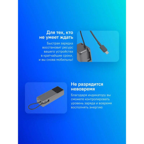 Мобильный аккумулятор Xiaomi BHR9361GL 10000mAh QC/PD 165W 6A USB-C серый