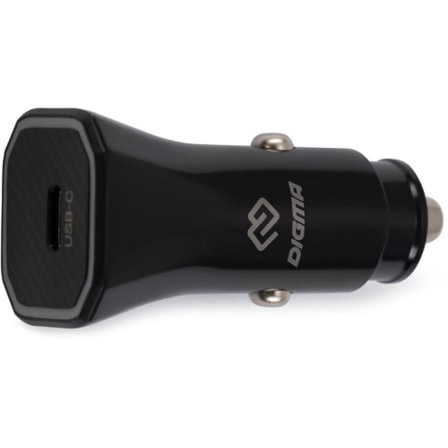 Автомобильное зар./устр. Digma DGC2B 20W 3A (PD) USB-C универсальное черный (DGC2B0F010BK)