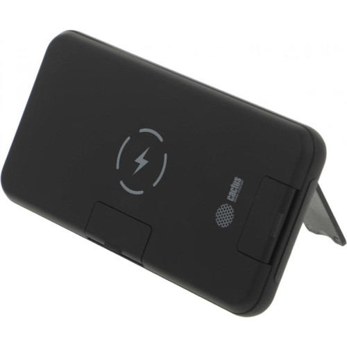 Мобильный аккумулятор Cactus CS-PBFSQT-10000 10000mAh QC/PD 18W 3A USB-A/USB-C беспров.зар. черный