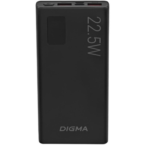 Мобильный аккумулятор Digma DGPF10A 10000mAh QC3.0/PD3.0 22.5W 3A 2xUSB-A/USB-C черный (DGPF10A22PBK)