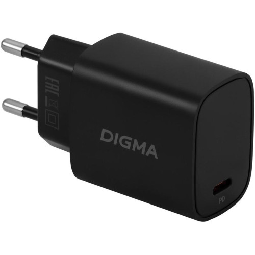 Сетевое зар./устр. Digma DGW3C 30W 3A (PD) USB-C универсальное черный (DGW3C0F010BK)