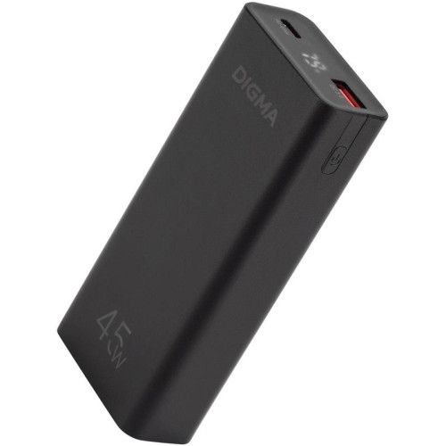 Мобильный аккумулятор Digma DGPF10E 10000mAh QC3.0/PD3.0 45W 4.5A USB-A/USB-C черный (DGPF10E45ABK) Мобильный аккумулятор Digma DGPF10E 10000mAh QC3.0/PD3.0 45W 4.5A USB-A/USB-C черный (DGPF10E45ABK)